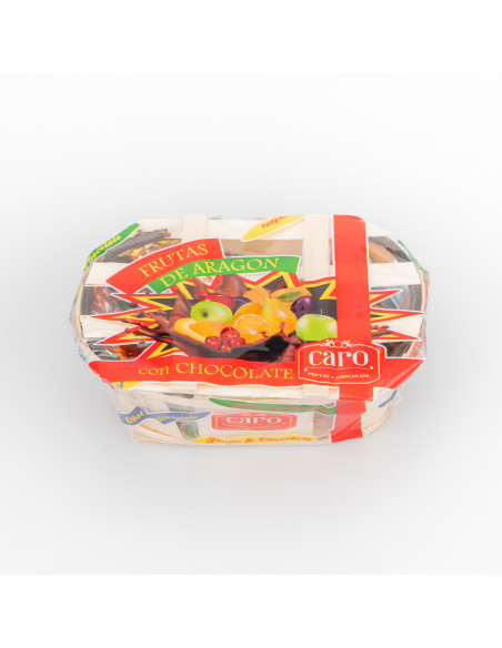 Frutas de Aragón con chocolate